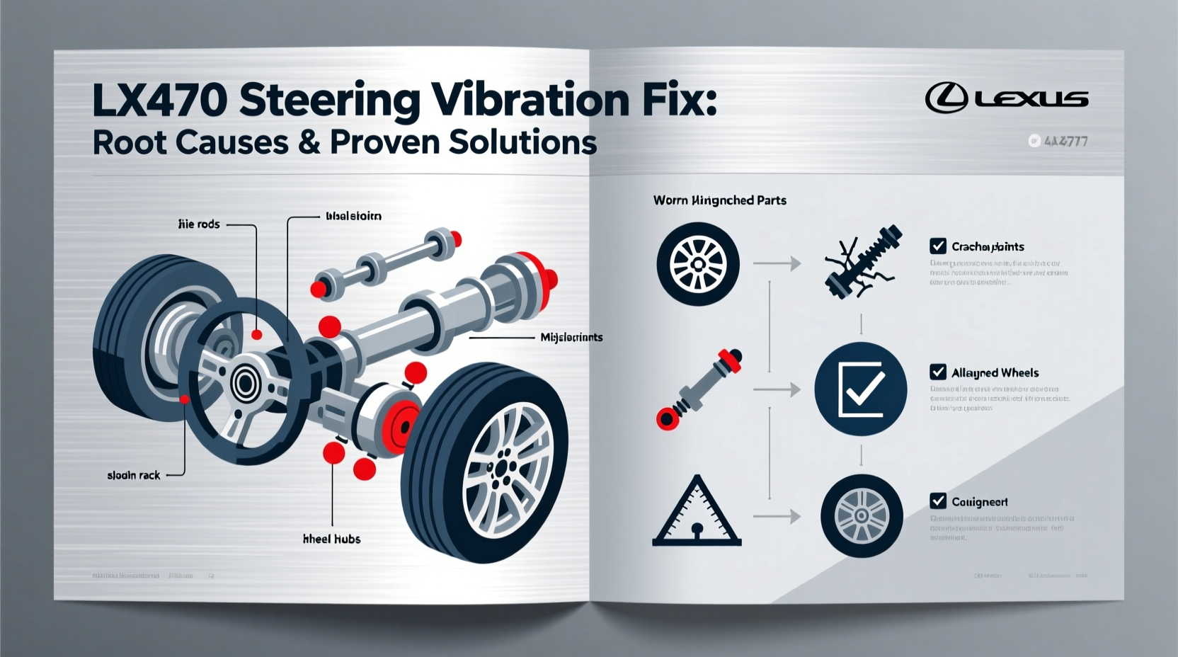 lx470 steering vibration fix
