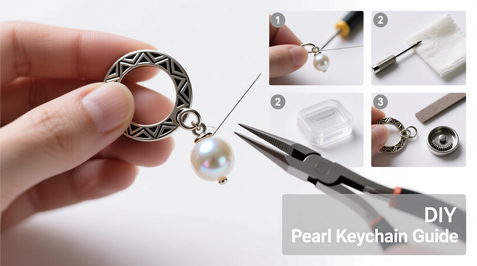 crafting elegant pearl and metal keychains a step by step diy guide