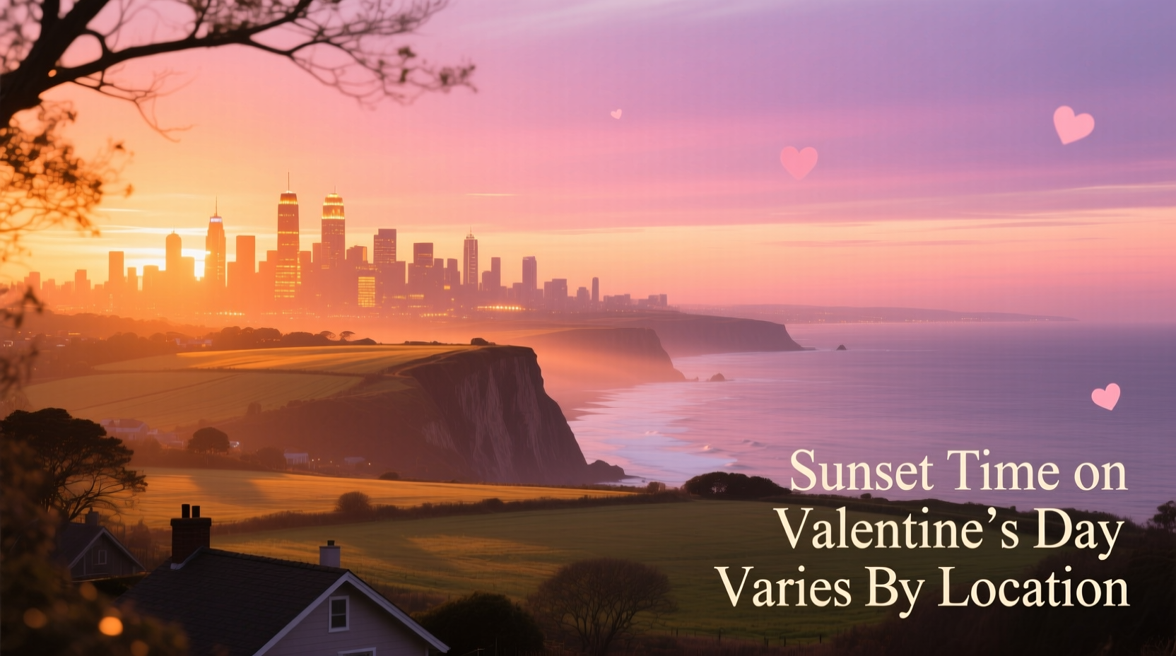 what time does the sun set on valentines day