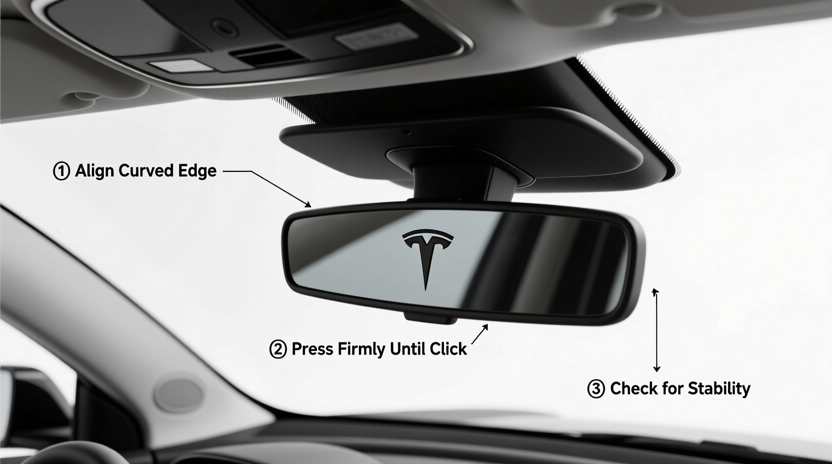 tesla model y sun clip install