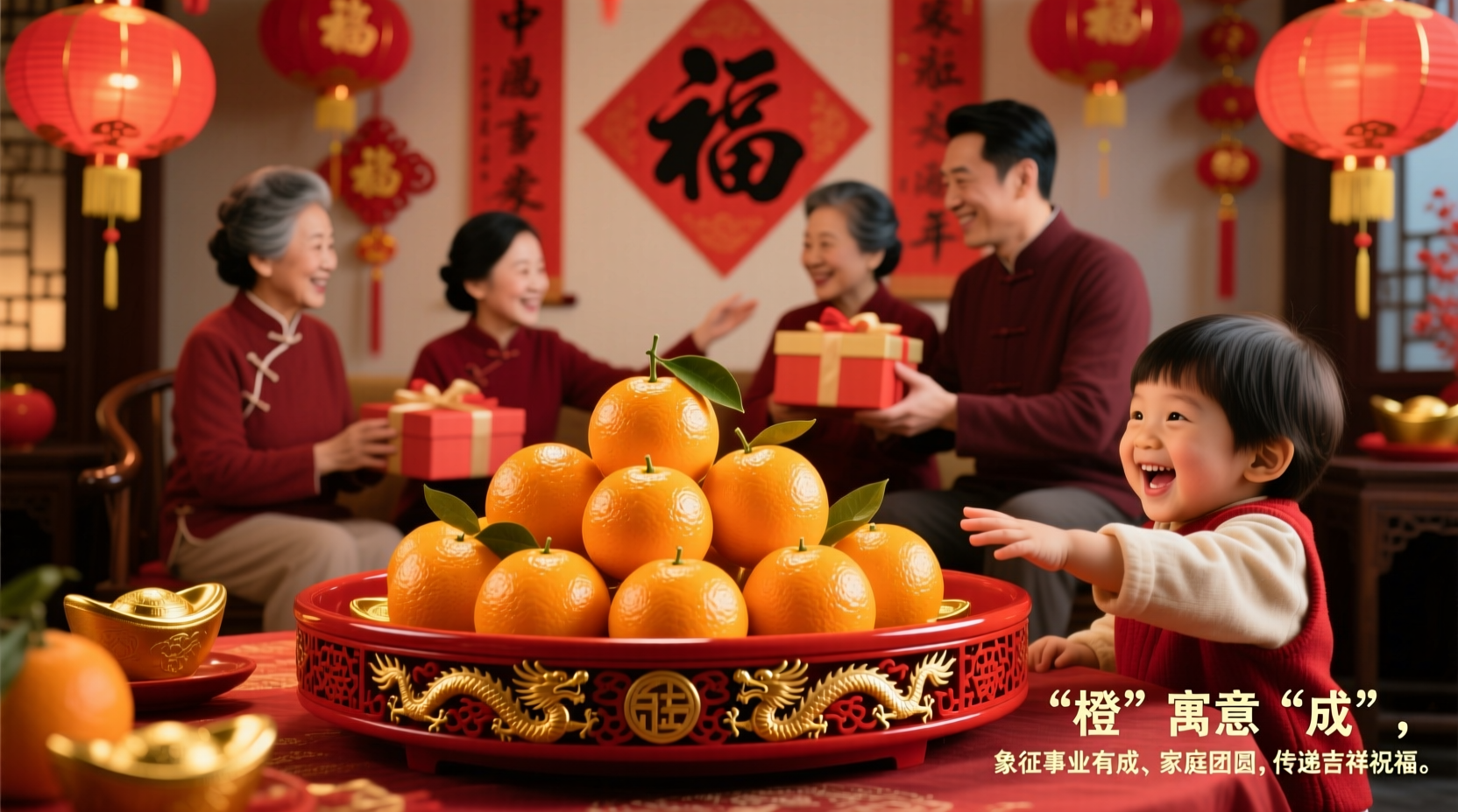 why are oranges given at chinese new year