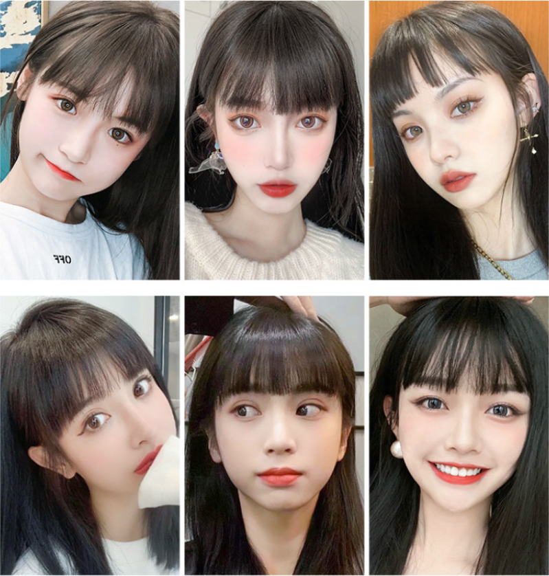 12厘米的头发一件 - buy 3d air banged wig,female fluffy split