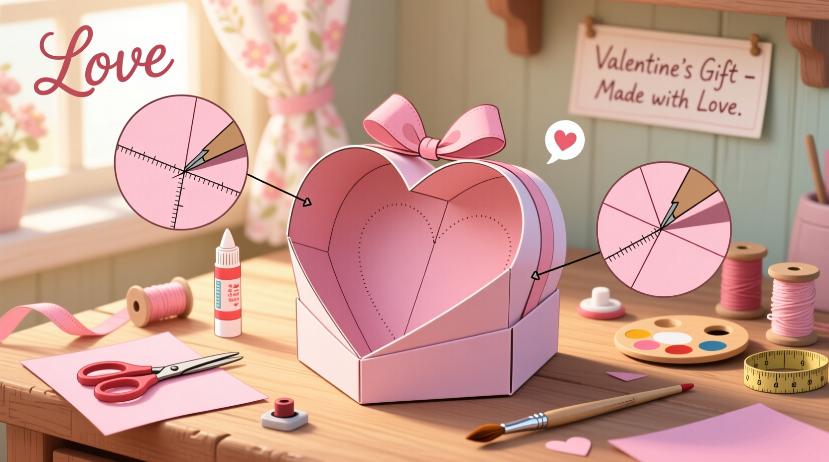 how to make a heart shaped box for valentines day