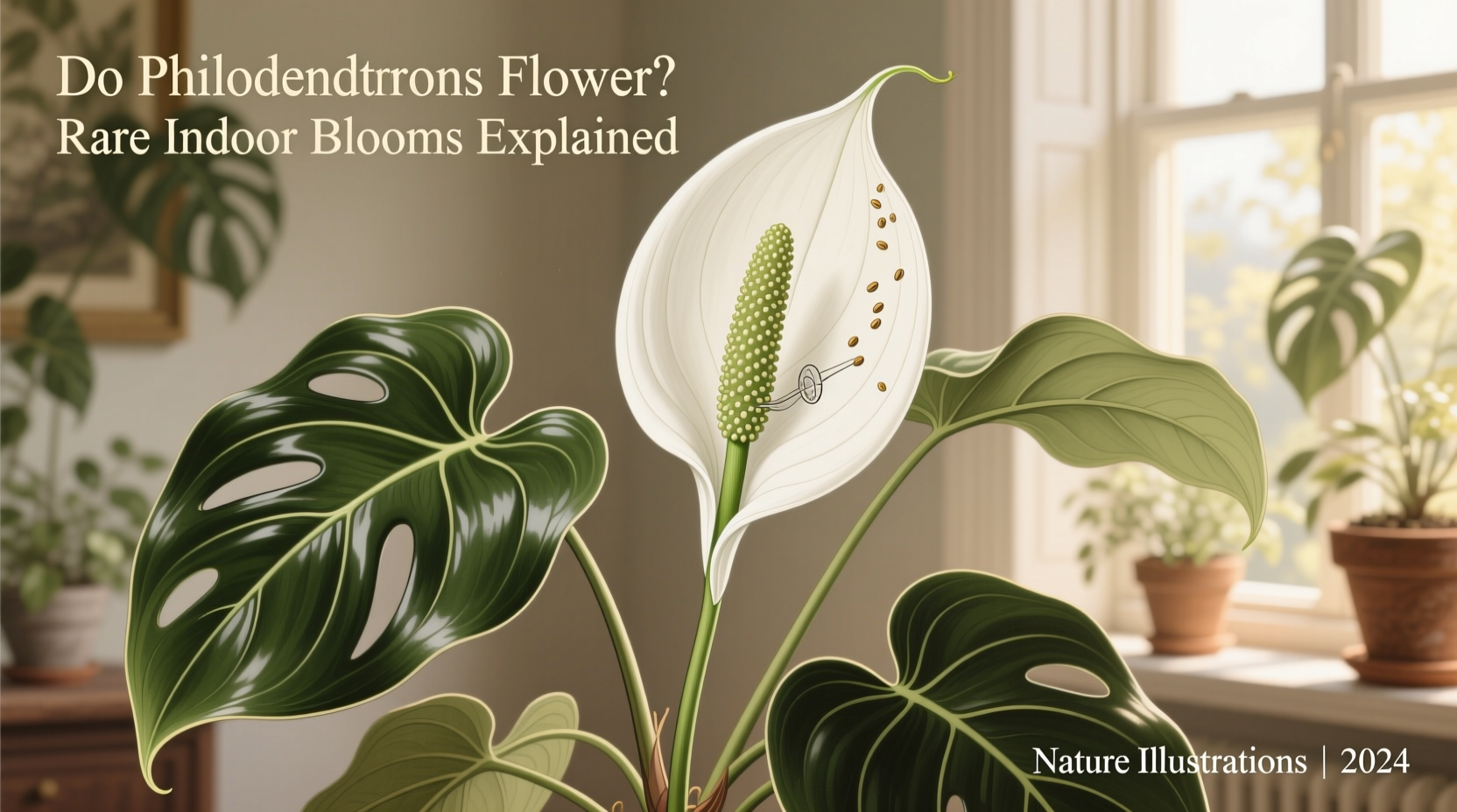 does philodendron flower