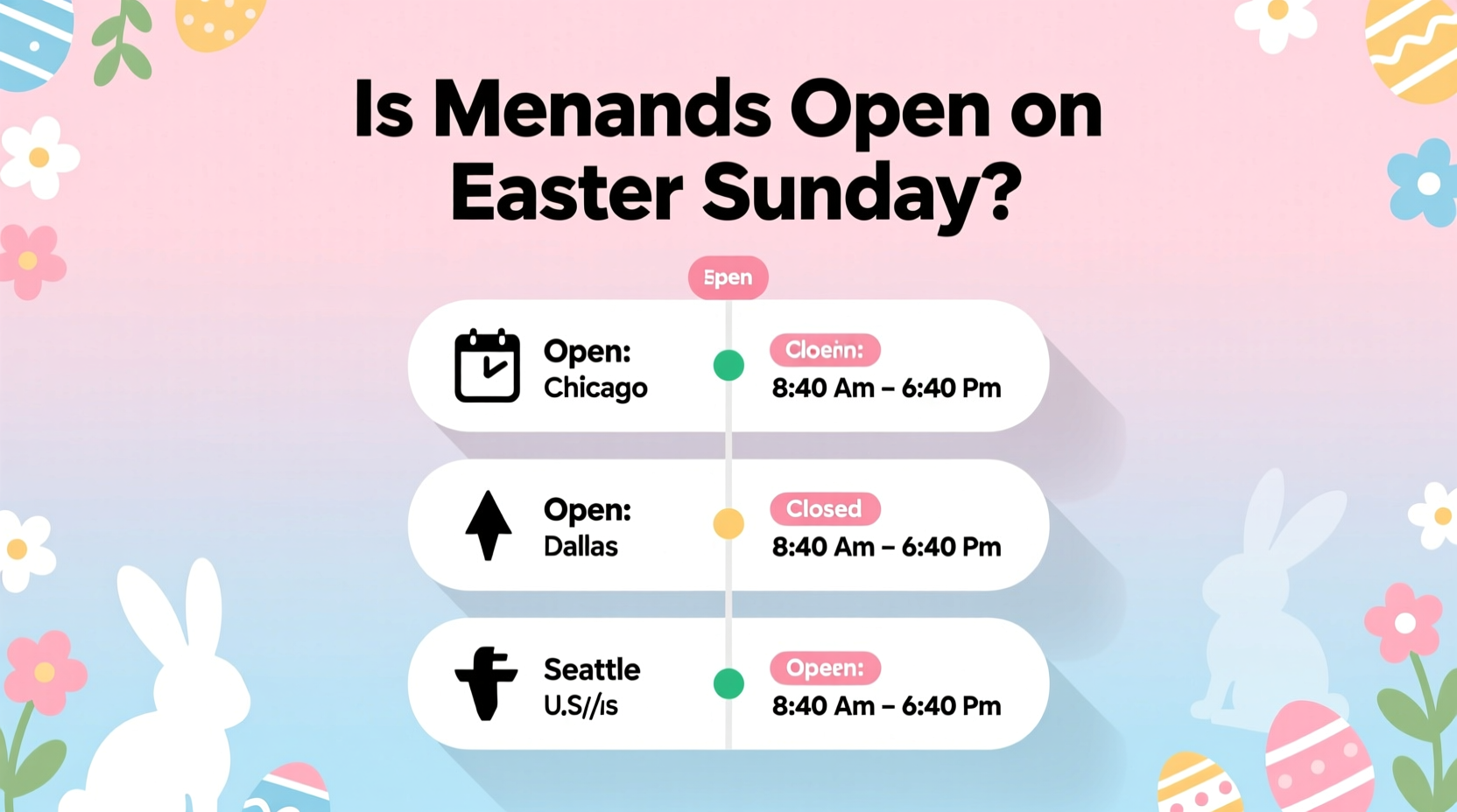 is menards open on easter sunday