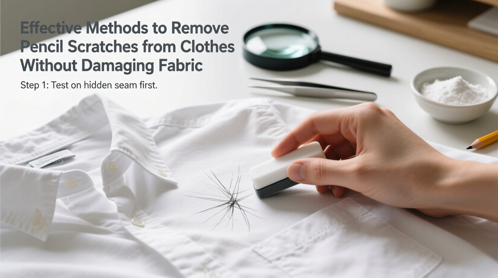 effective methods to remove pencil scratches from clothes without damaging fabric