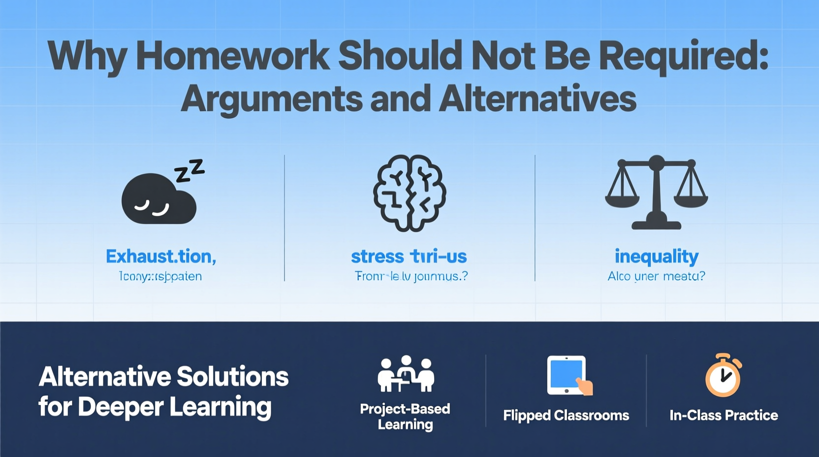 why homework should not be required arguments alternatives