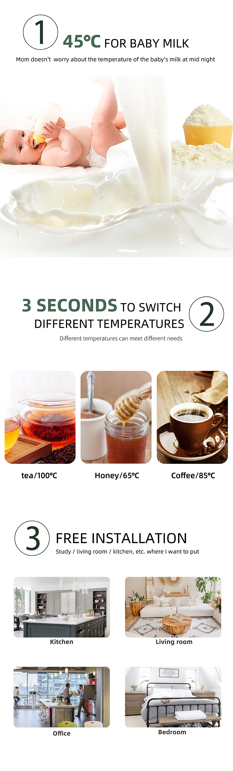 Filterpur electronic cooling desktop automatic direct drinking smart water dispenser