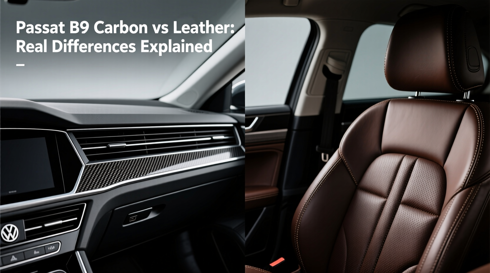 passat b9 carbon vs leather