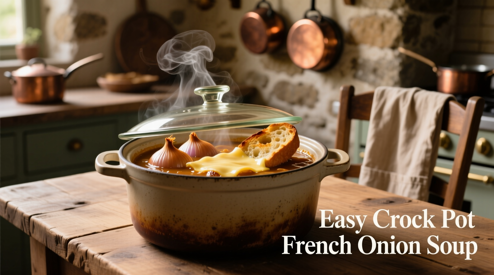 Easy Crock Pot French Onion Soup Recipe in 30 Minutes