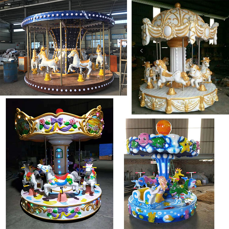Outdoor shopping mall Balance Kiddie mini carousel Electric Happy rides with LED lights