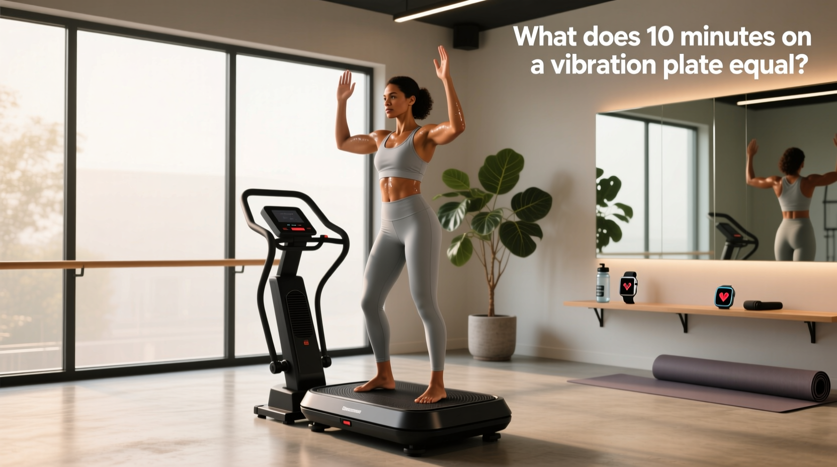 10 minute vibration plate what it equals