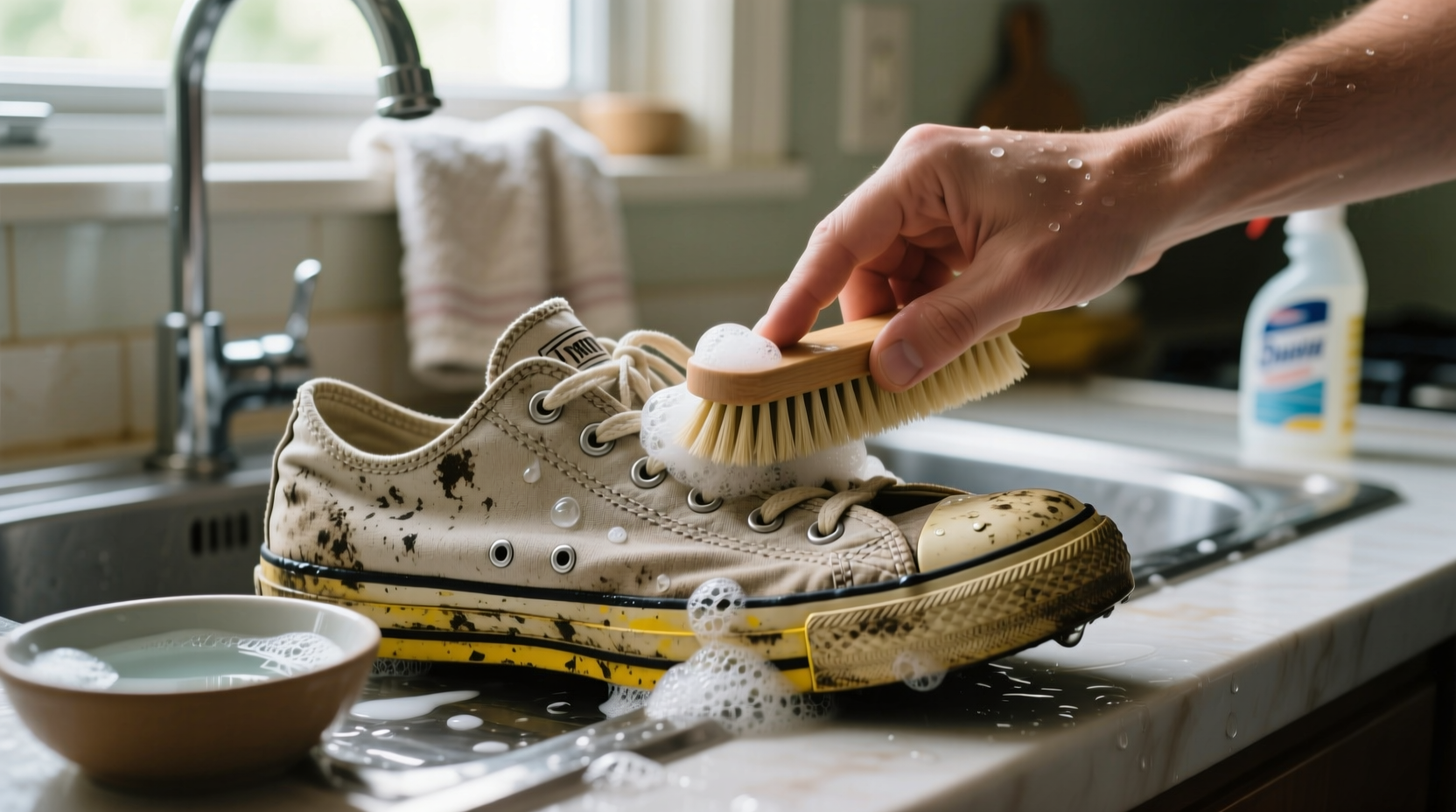how to clean dirty old sneakers