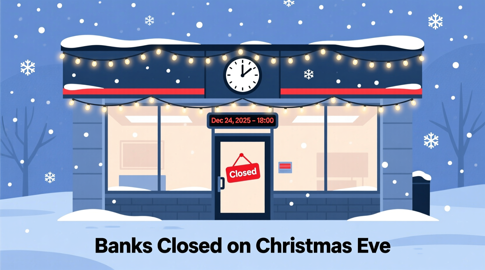 is bank open on christmas eve