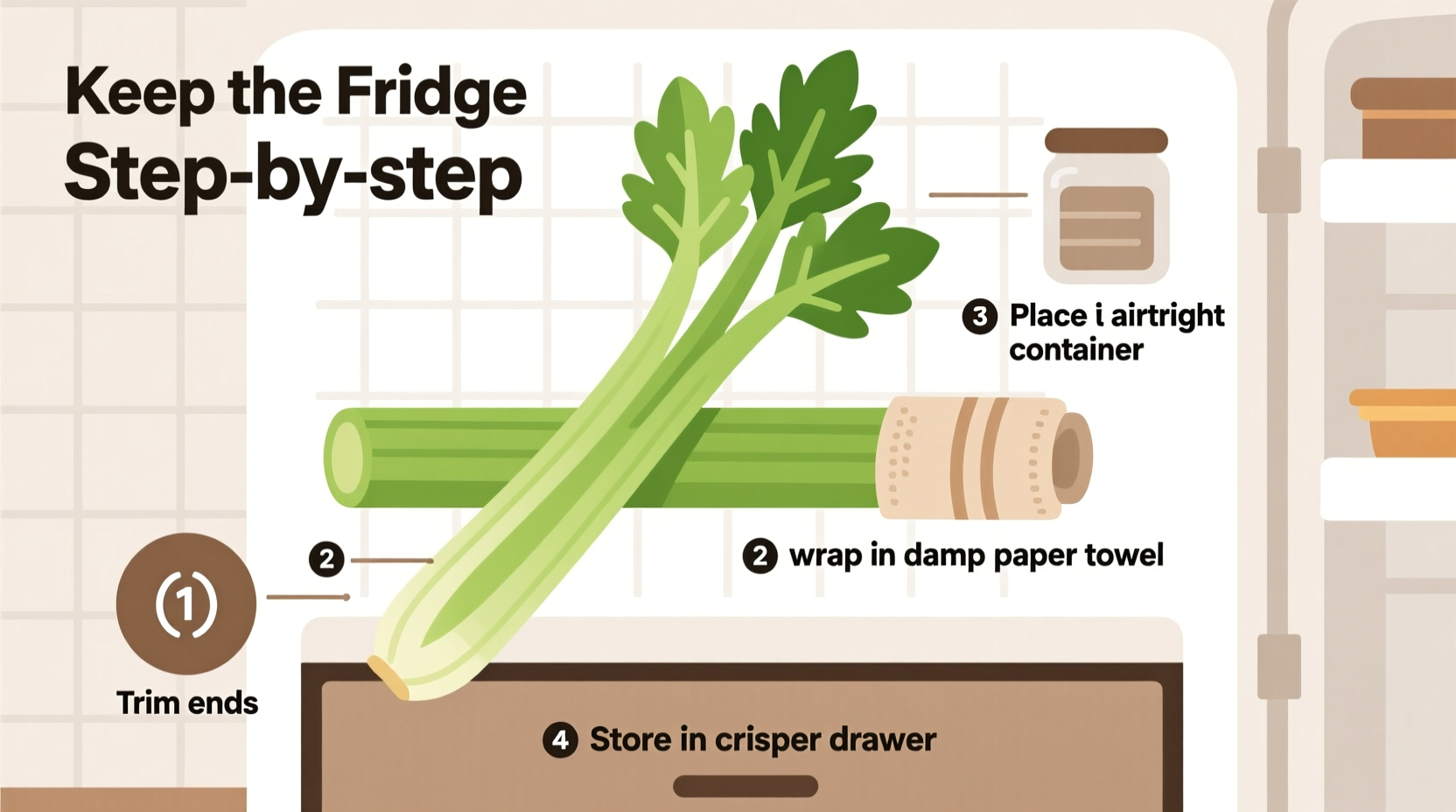 How to Keep Celery Fresh in Fridge for 3-4 Weeks