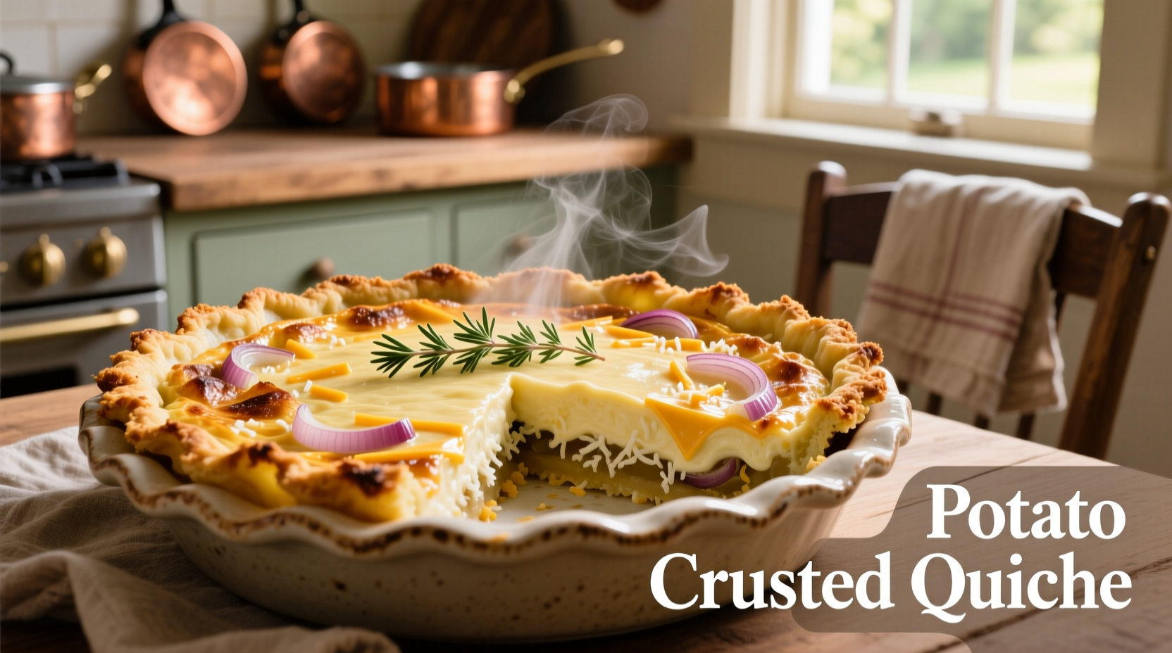 Potato Crusted Quiche: Crispy Gluten-Free Recipe in 45 Min