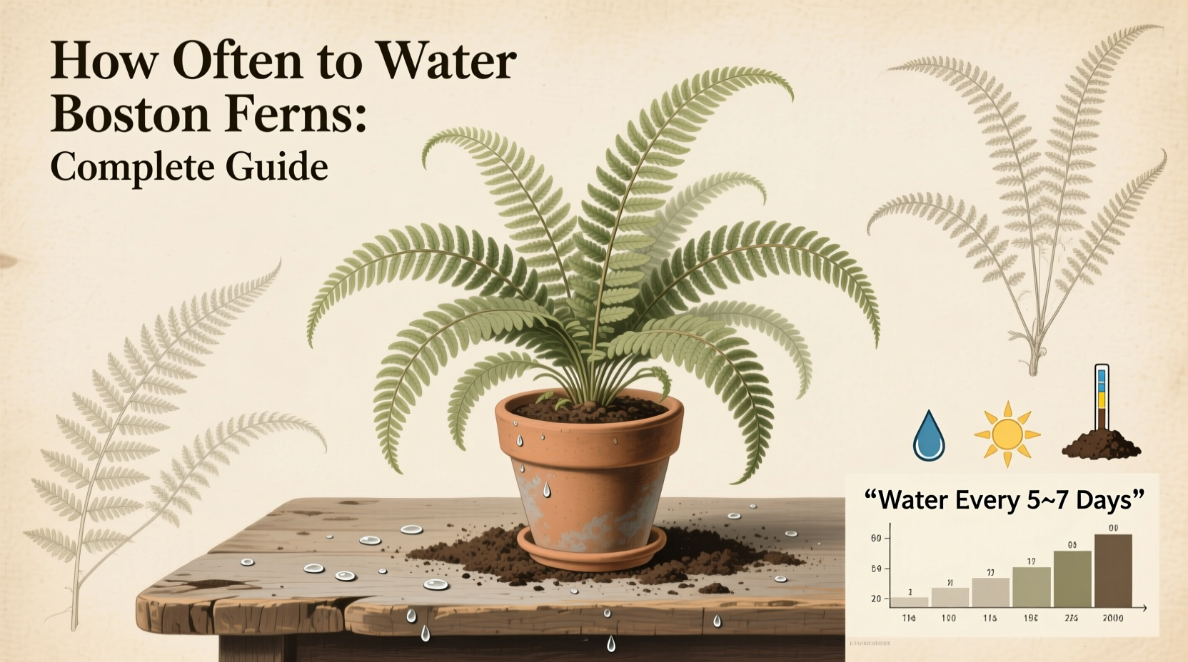 how often should i water boston ferns