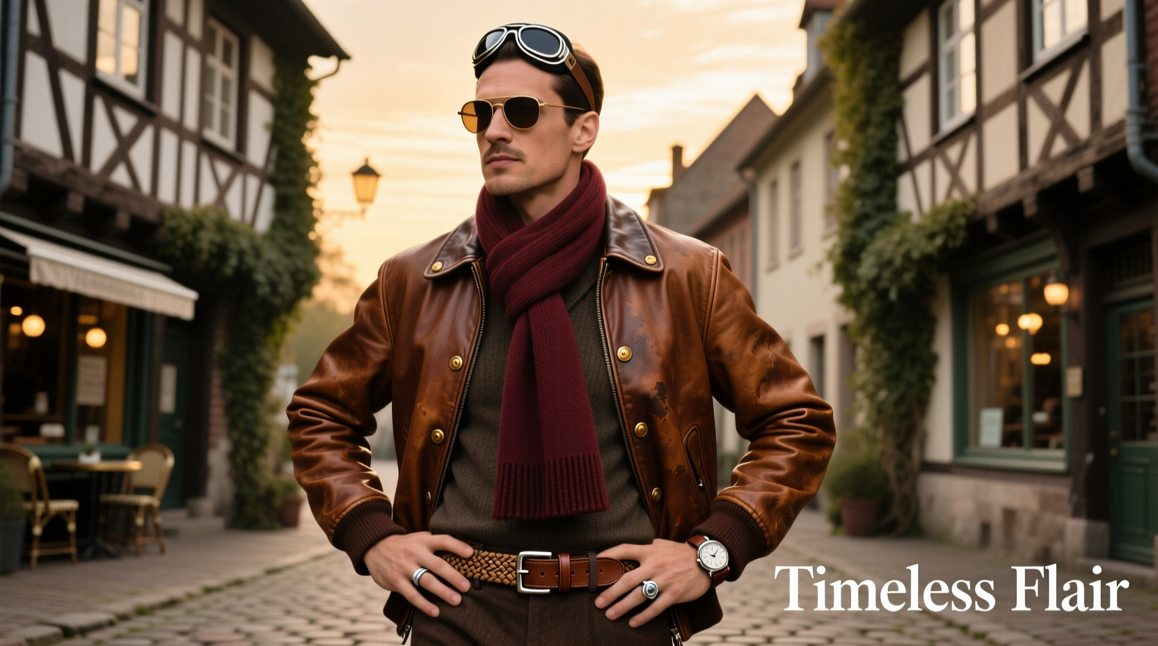 mastering the art of accessorizing a vintage style brown jacket for timeless flair