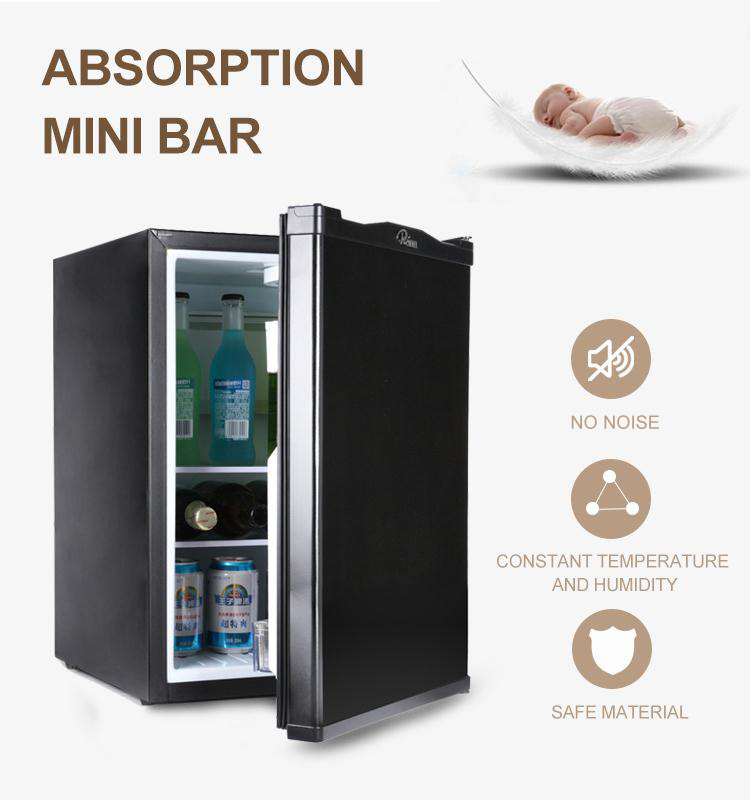 Hotel minibar 40 L absorption office silent mini fridge single door refrigerator