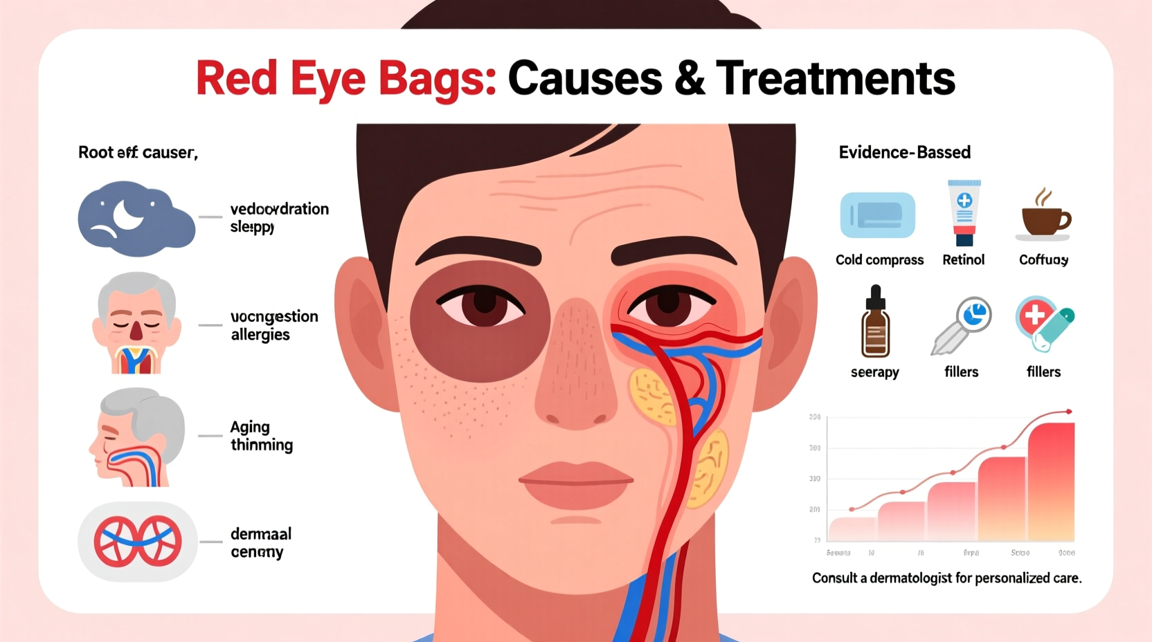 red eye bags causes treatments and how to get rid of them