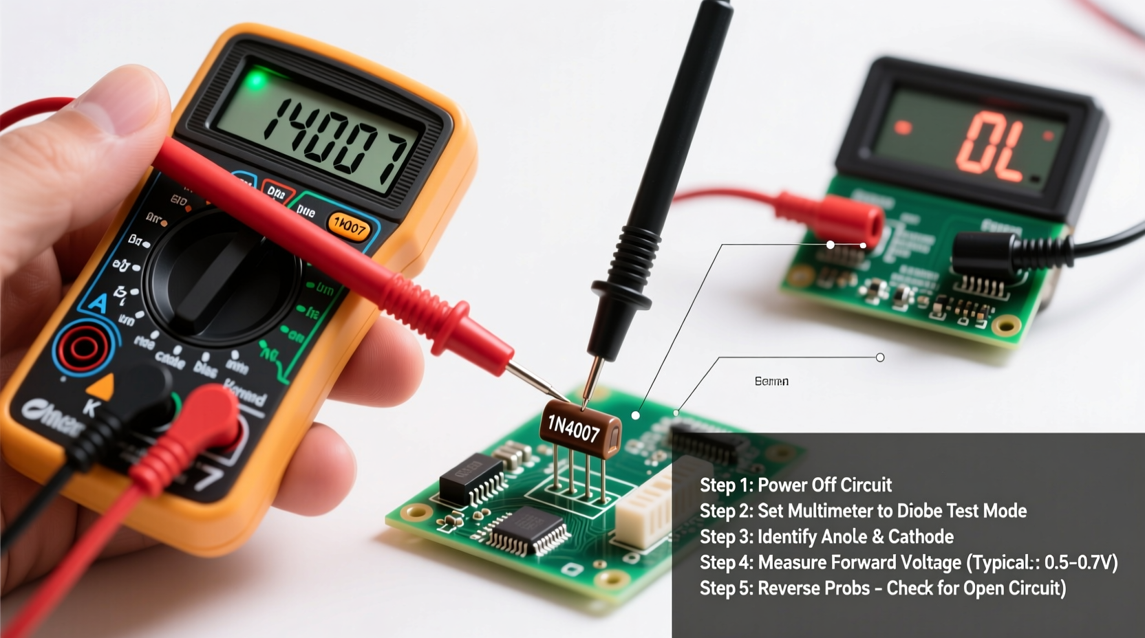 step by step guide accurately checking diodes using a multimeter for reliable results