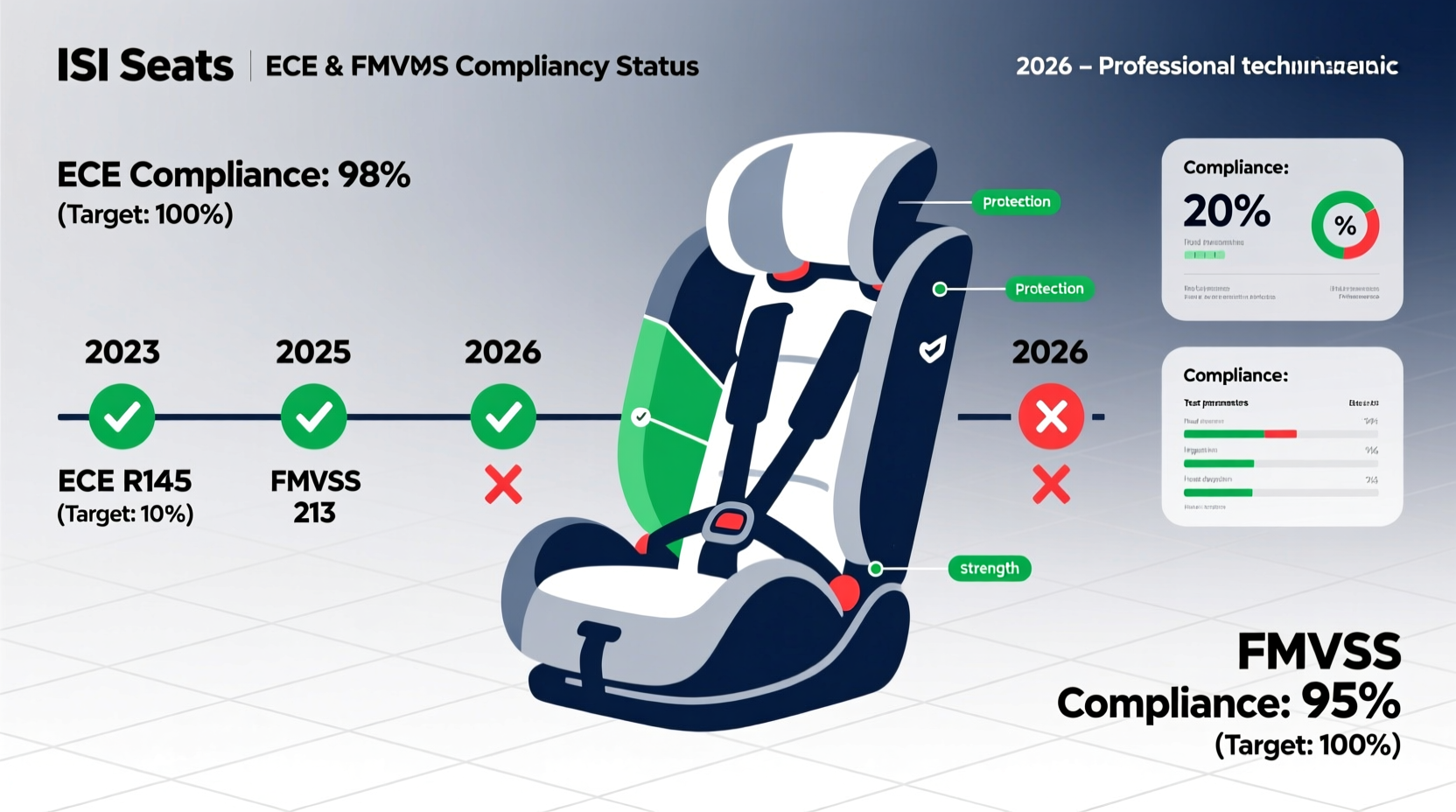isri seat ece fmvss compliance 2026