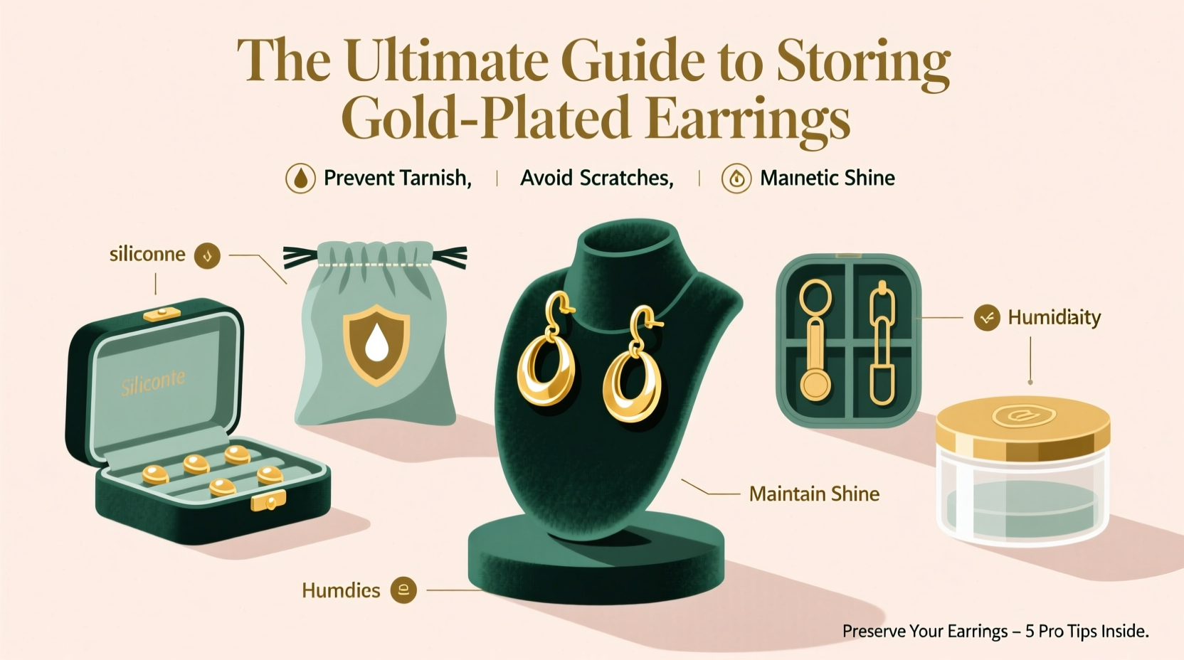 the ultimate guide to storing gold plated earrings to preserve shine and prevent damage