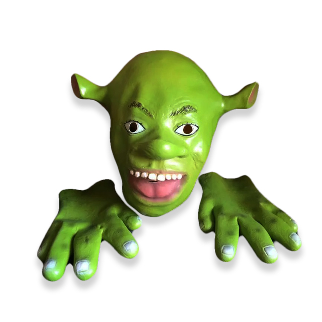 万圣节动漫绿色怪物乳胶面具电影角色扮演道具成人动物派对面具万圣节