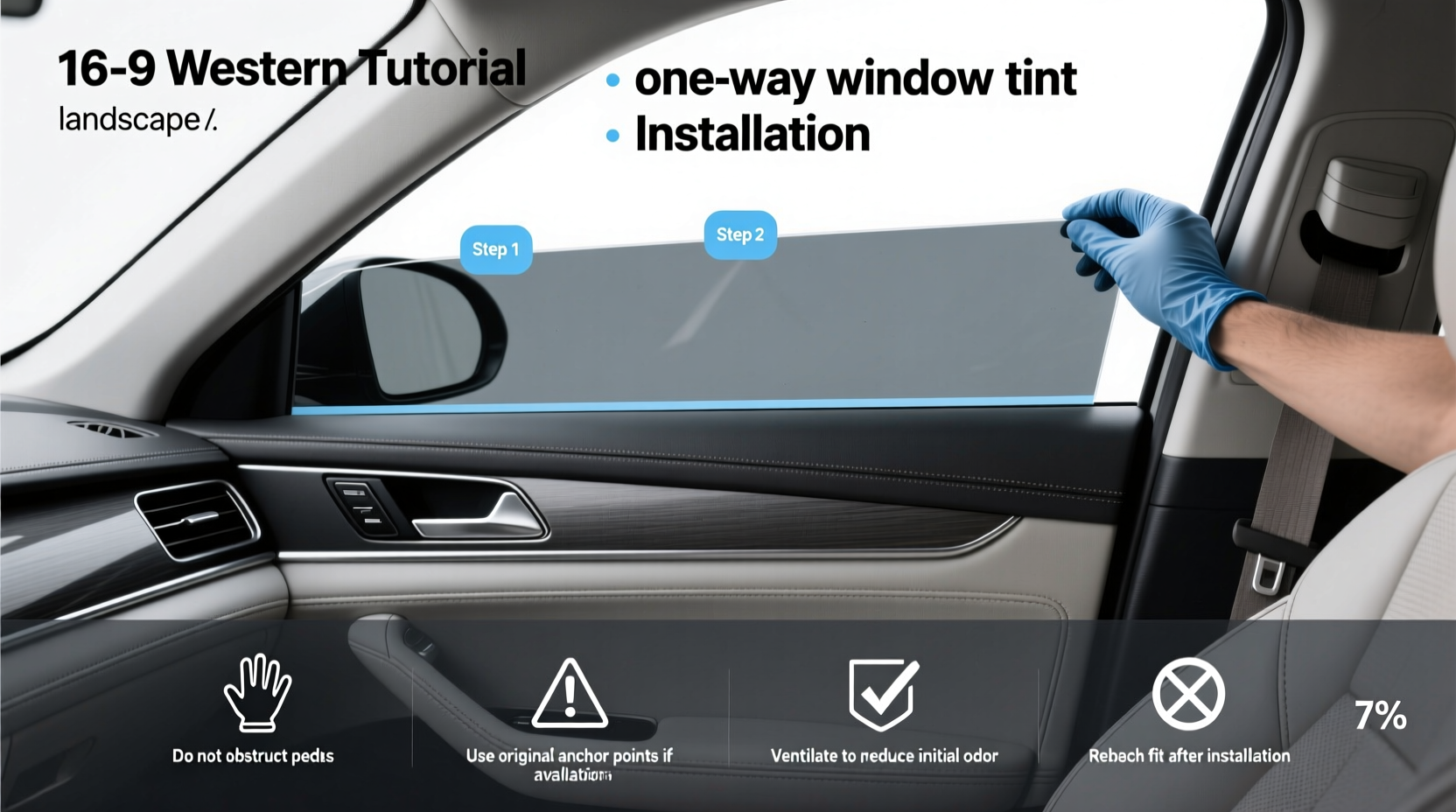 1 way window tint car