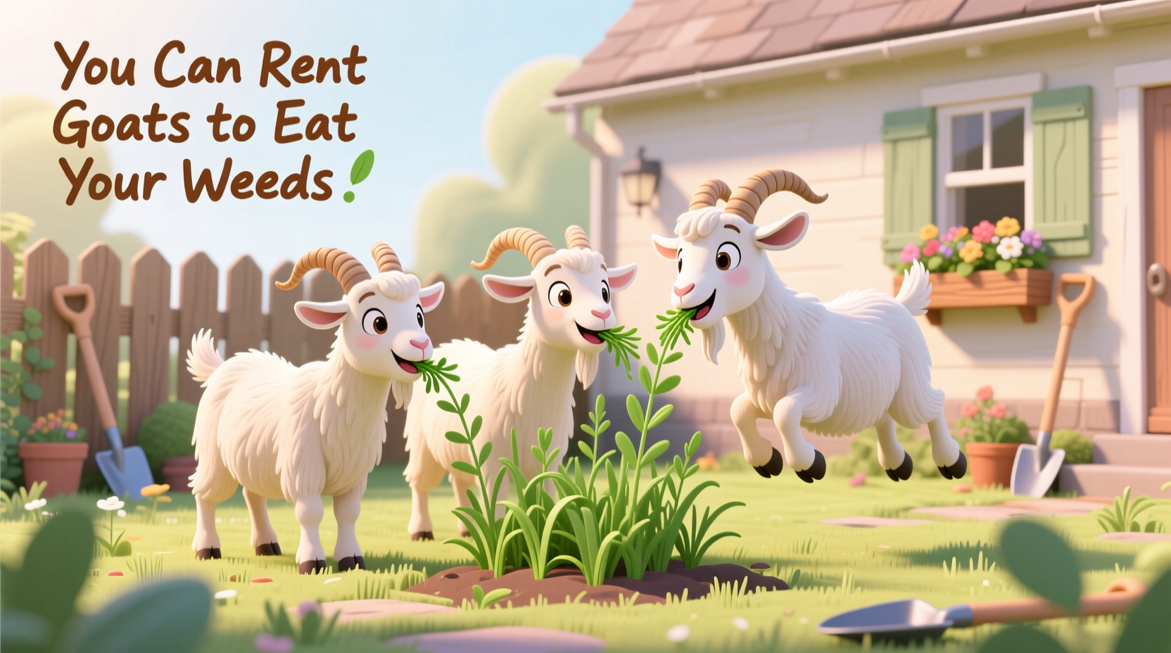 you can rent goats to eat your weeds