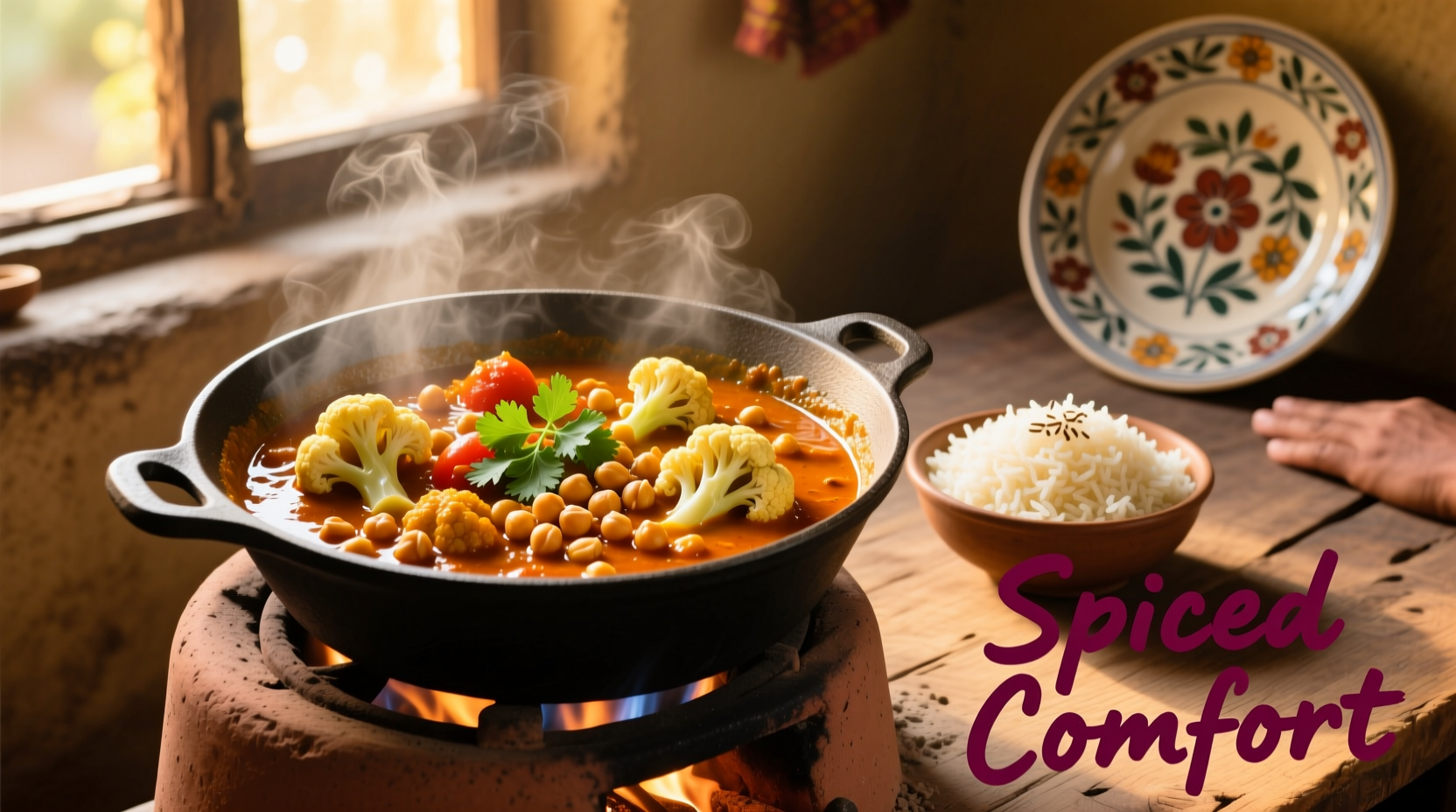 cauliflower and chickpea curry