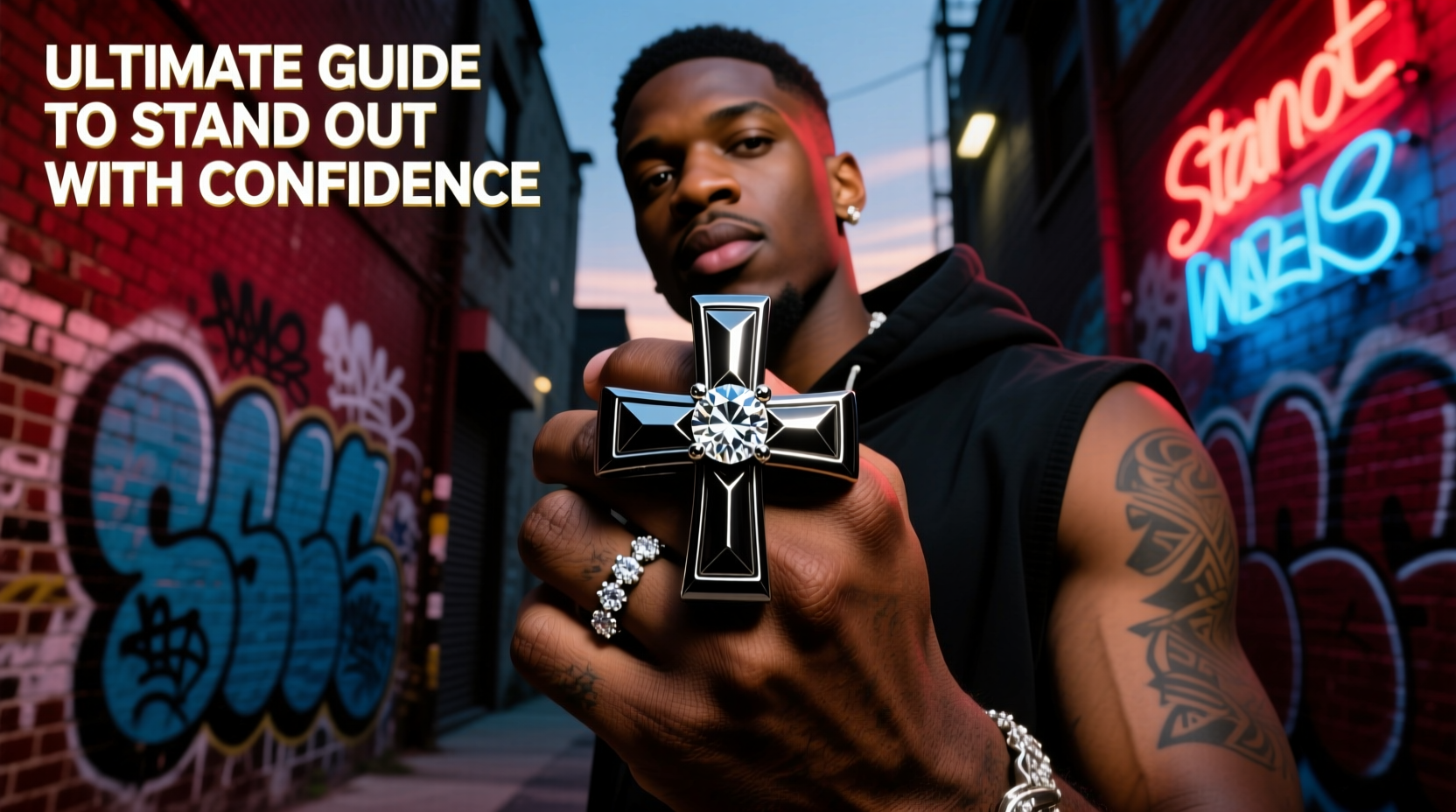 styling a hip hop diamond cross ring for men ultimate guide to stand out with confidence