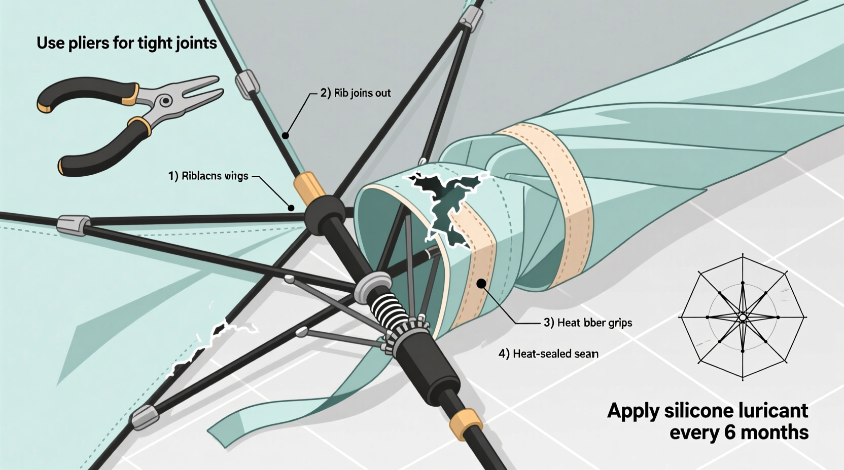 step by step guide to repairing a folding umbrella practical tips for lasting fixes