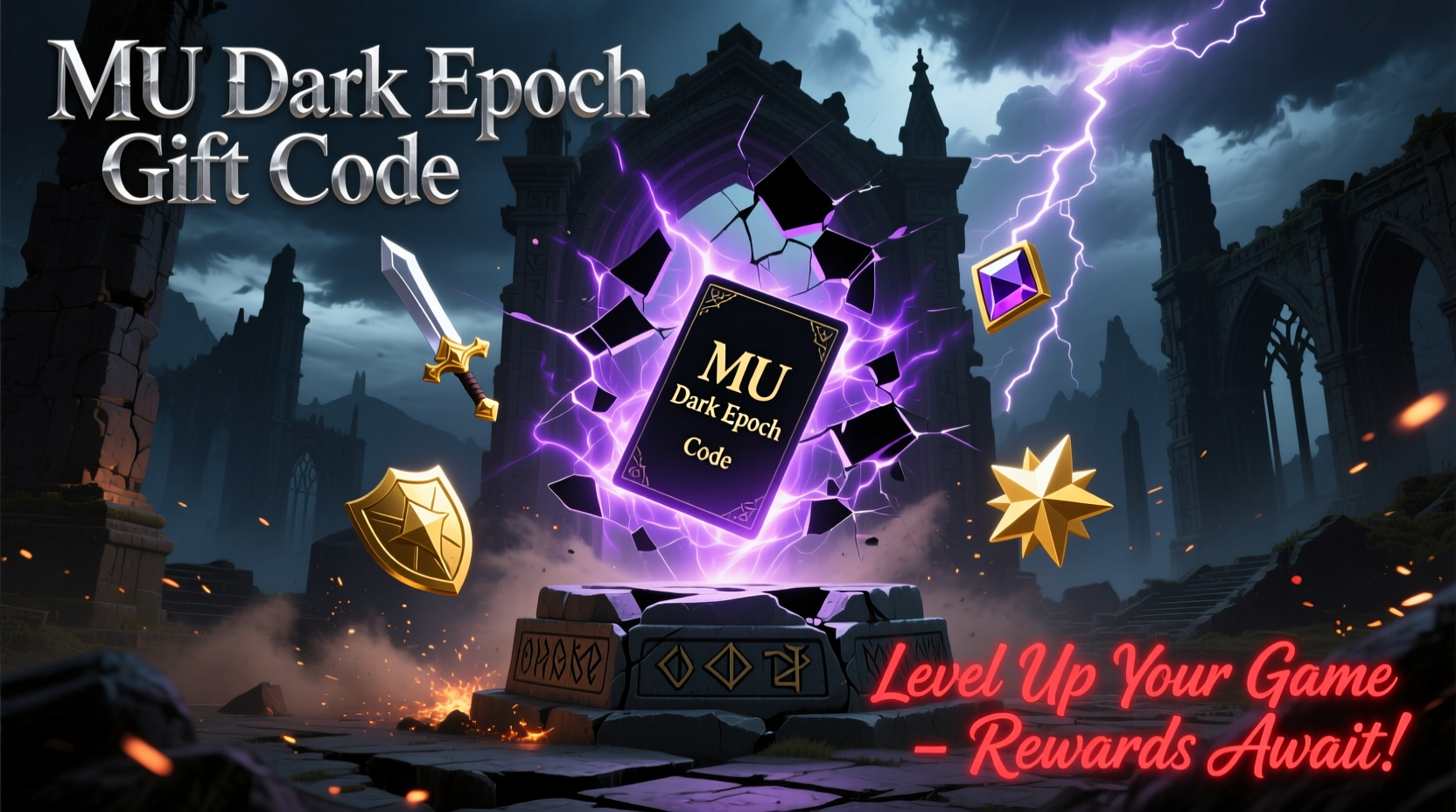 mu dark epoch gift code level up your game rewards