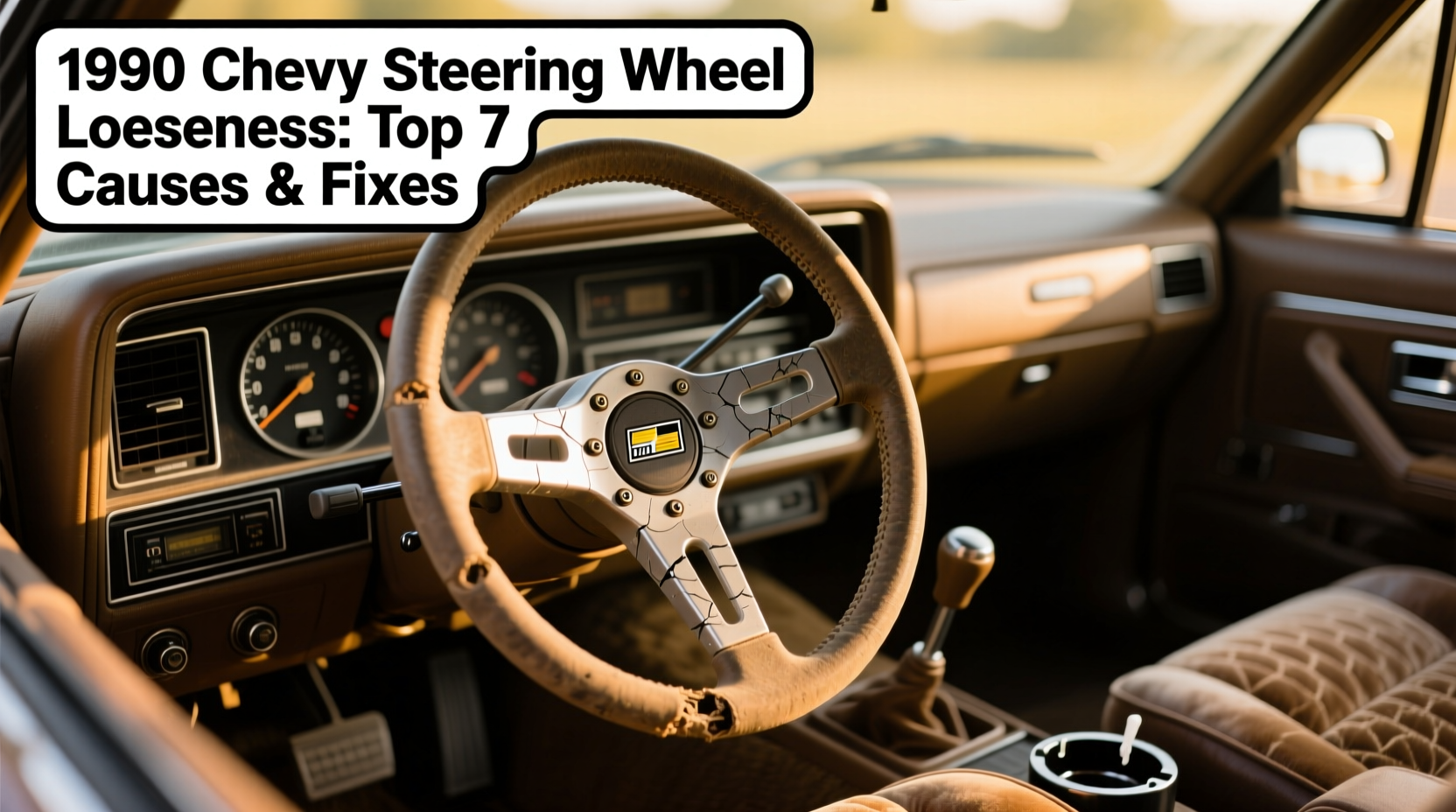 1990 chevy steering wheel looseness cause