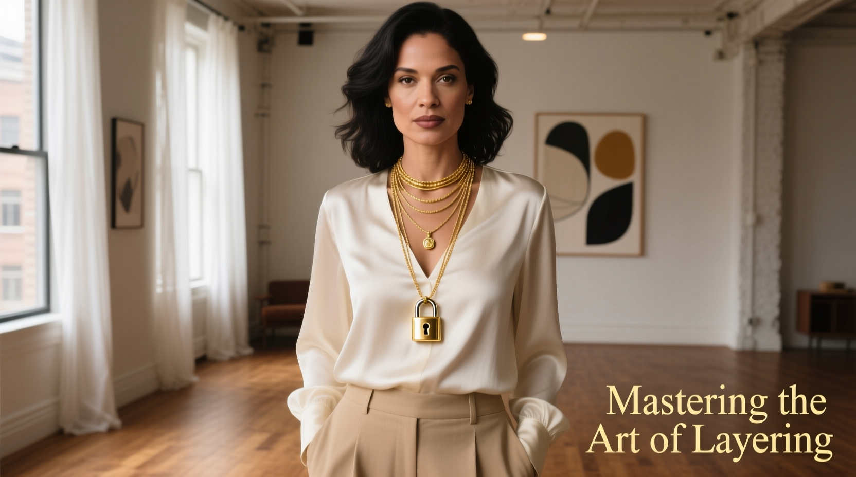 mastering the art of layering necklaces with a lock pendant for effortless style