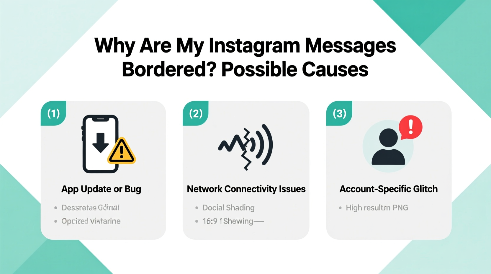 why are my instagram messages bordered possible causes