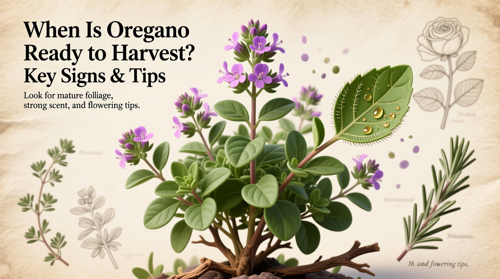 how to know when oregano is ready to harvest