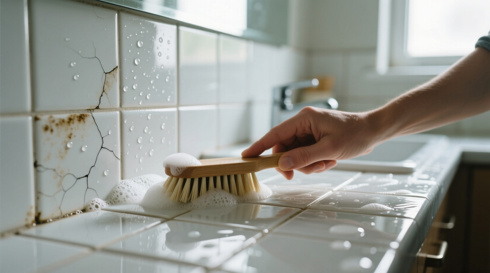 how to clean porcelain tile