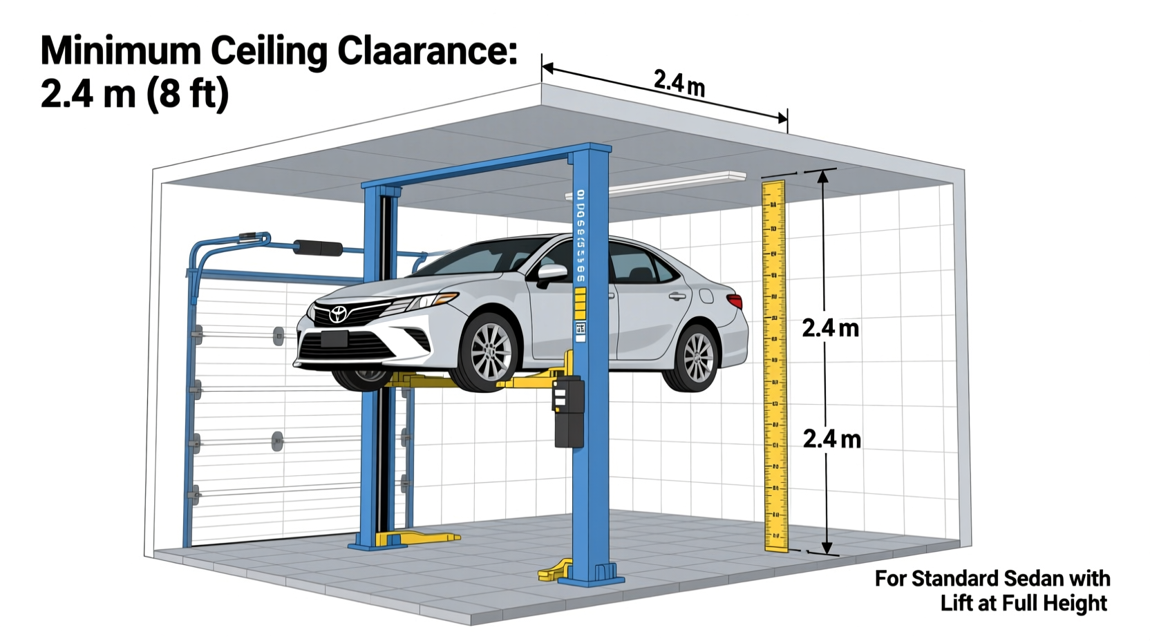 how high of a ceiling for a car lift