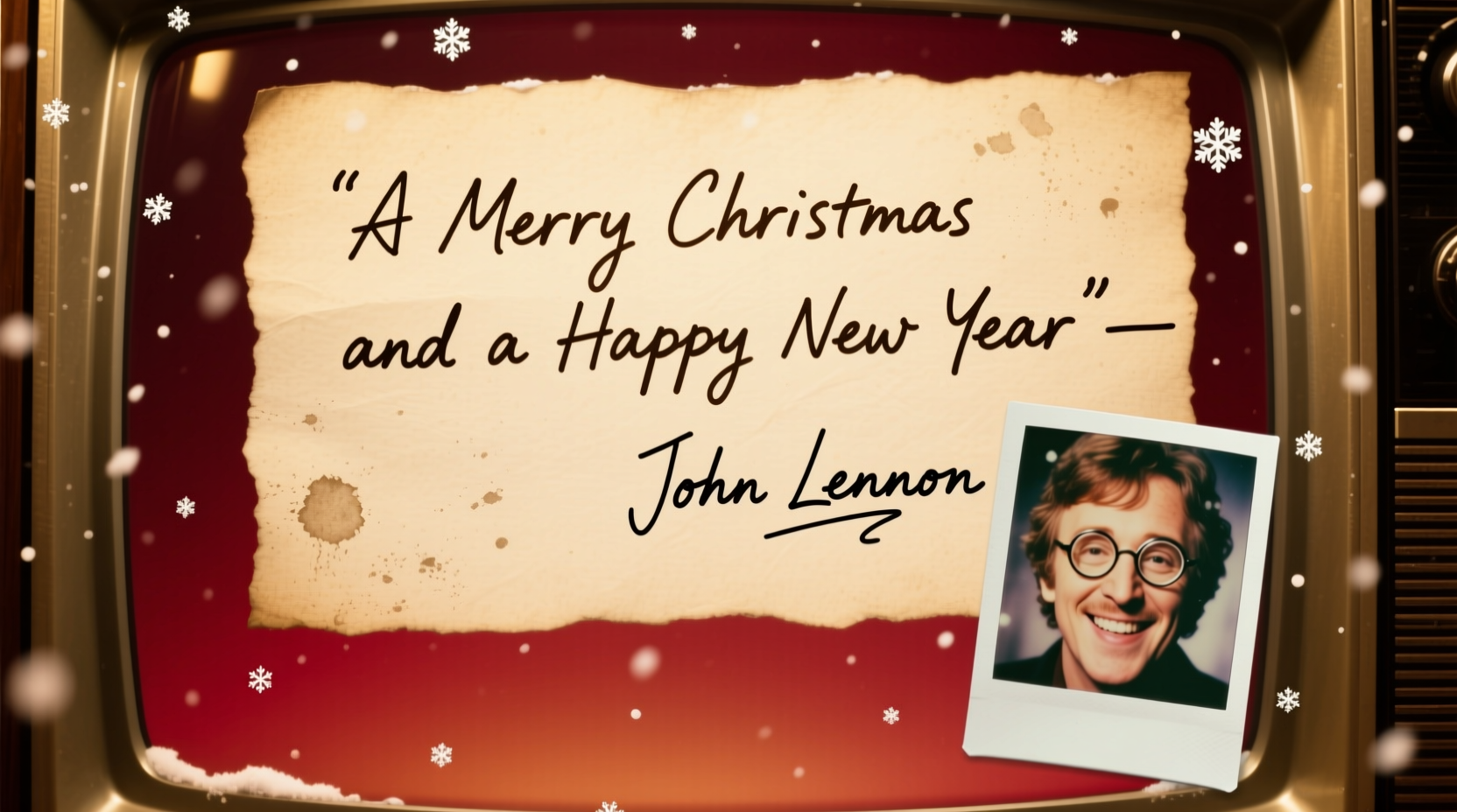 a merry christmas and a happy new year john lennon
