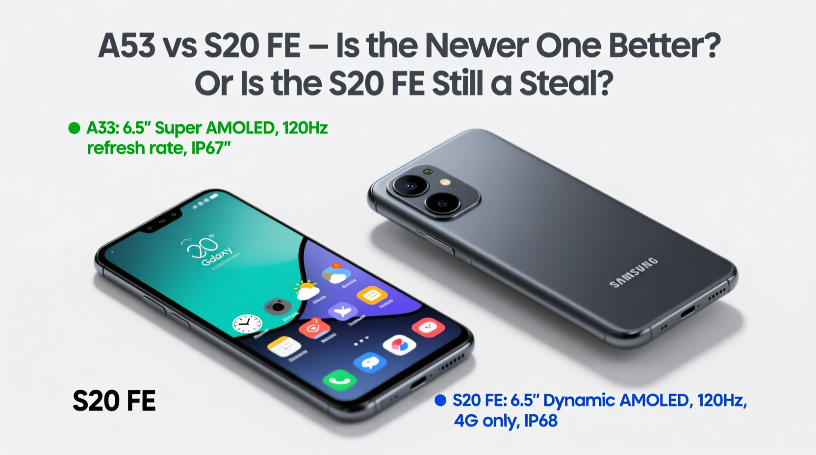 samsung a53 vs s20 fe is the newer phone actually better or is the s20 fe still a steal
