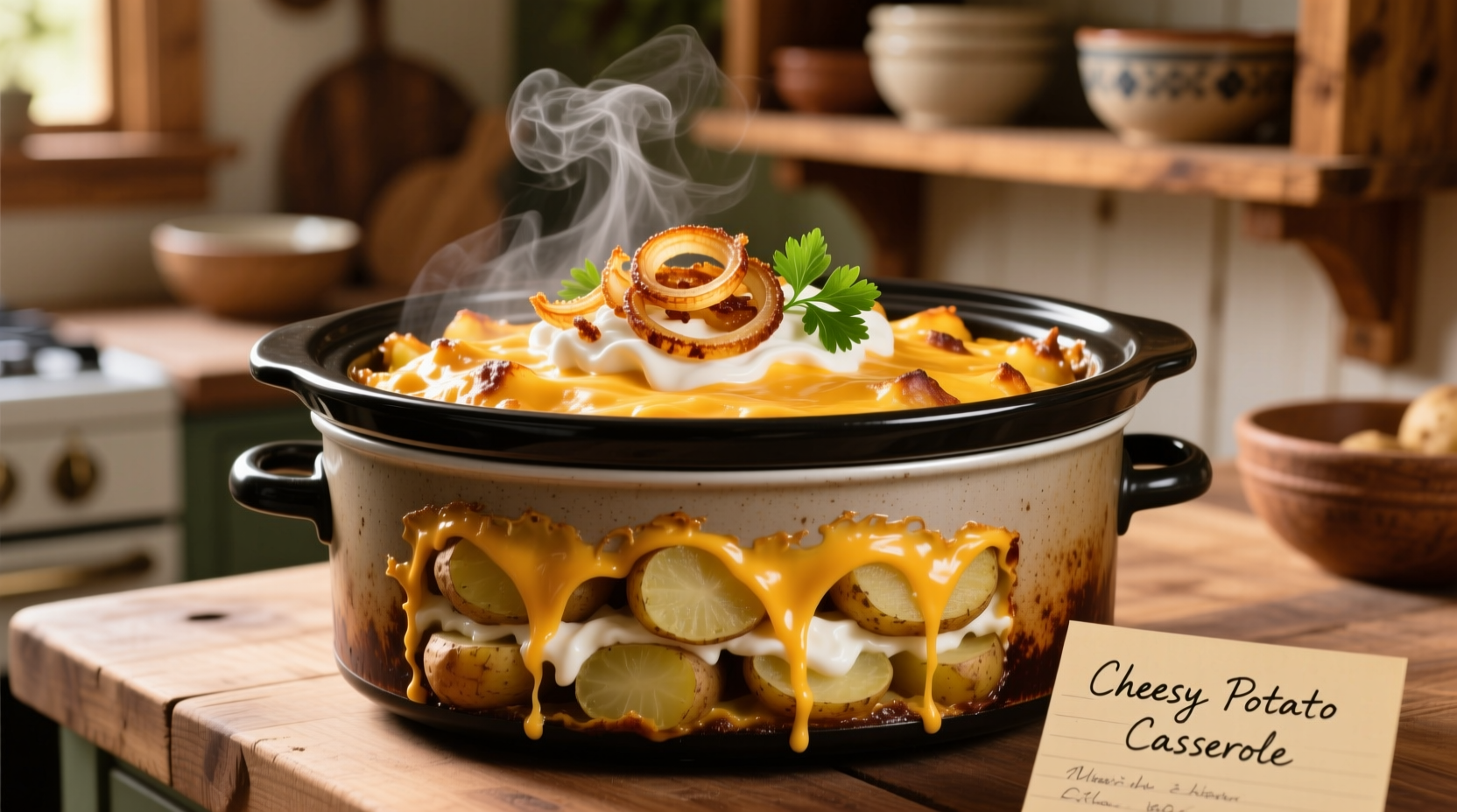 crockpot cheesy potato recipe