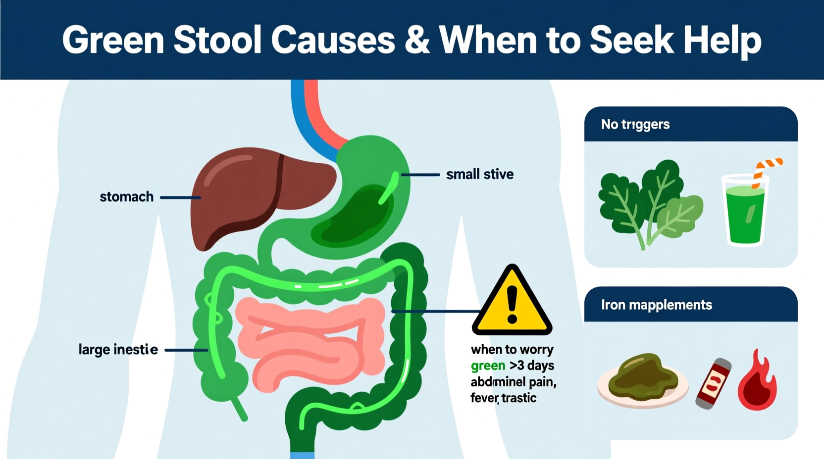 why is my poop green causes diet when to worry