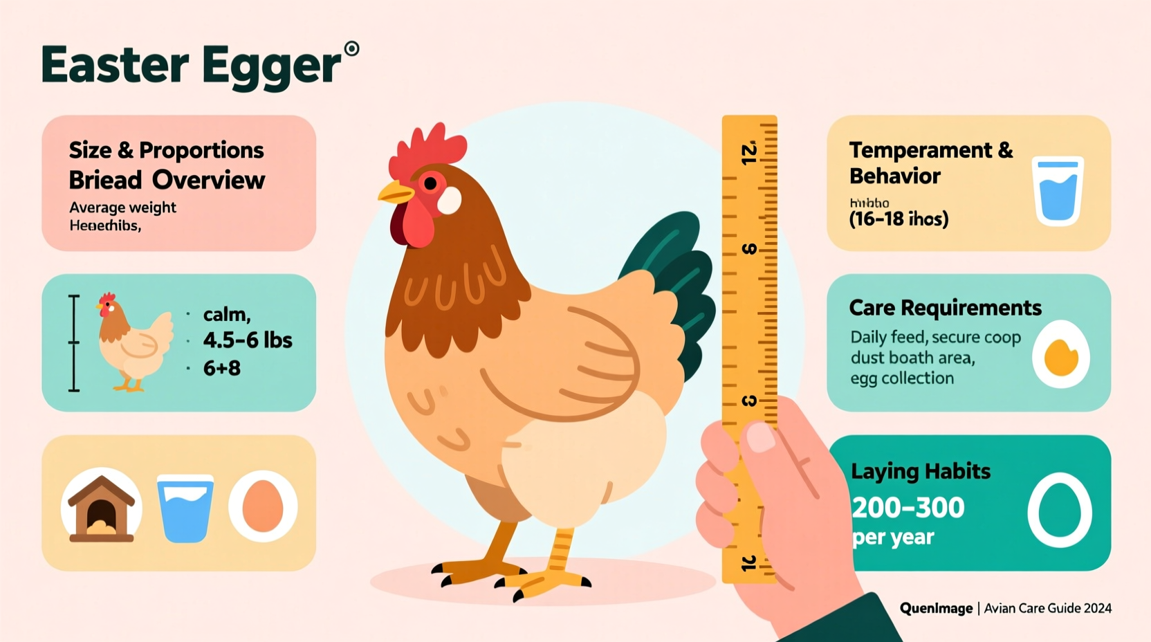 how big are easter egger chickens
