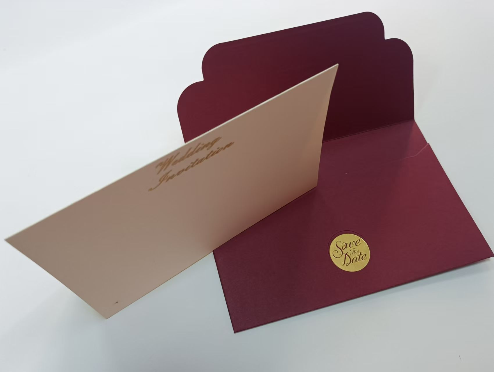 art nouveau wedding invitation