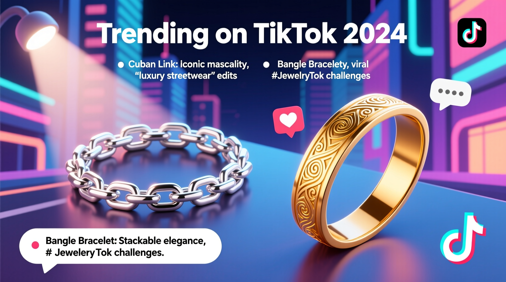 cuban link vs bangle bracelet which ones trending on tiktok and why