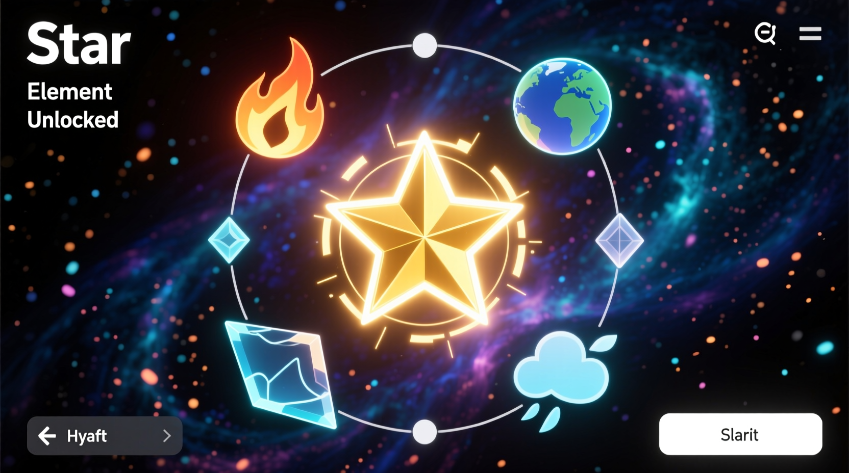 Correct Star element highlighted in Infinite Craft gameplay