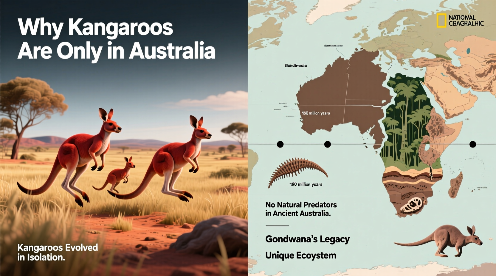 why are kangaroos only in australia the real reasons