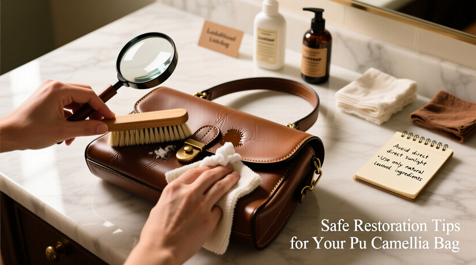 effective methods to clean and restore your pu camellia bag safely